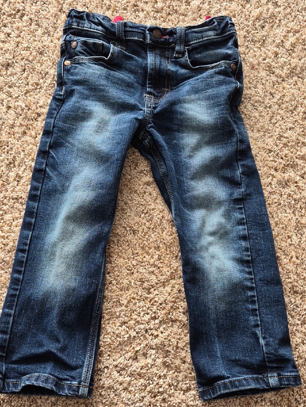 Wrangler Boys Dark Blue Faded Jeans